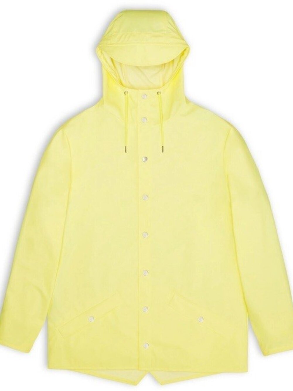 NWT RAINS Unisex Size XL Raincoat Straw Yellow Snap Waterproof Rain Designer